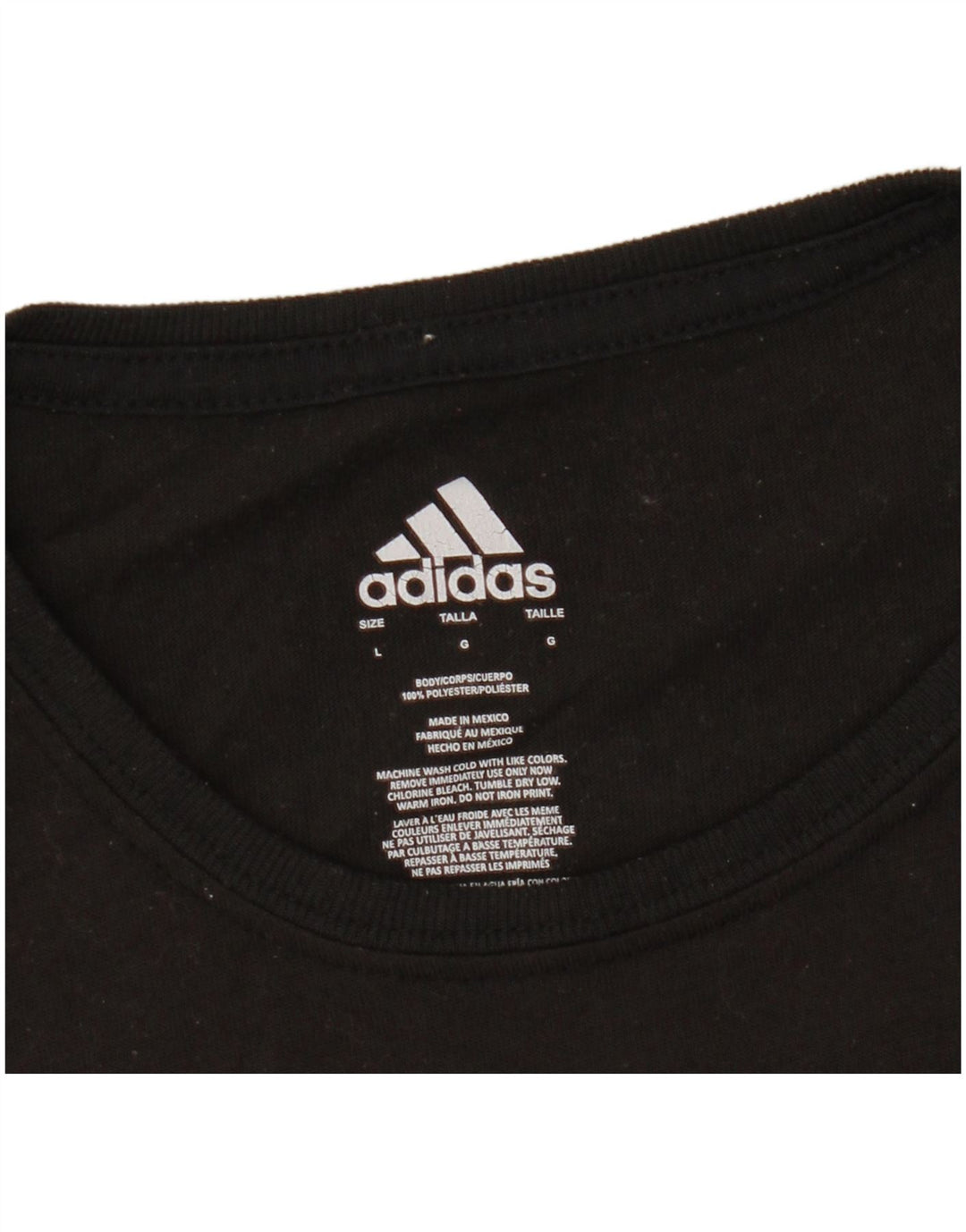 Tricou grafic ADIDAS pentru femei Top UK 14 Poliester negru mare