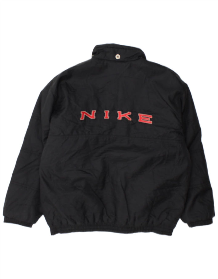 Jachetă căptușită cu grafică Nike pentru băieți 12-13 ani, mare, negru, nailon