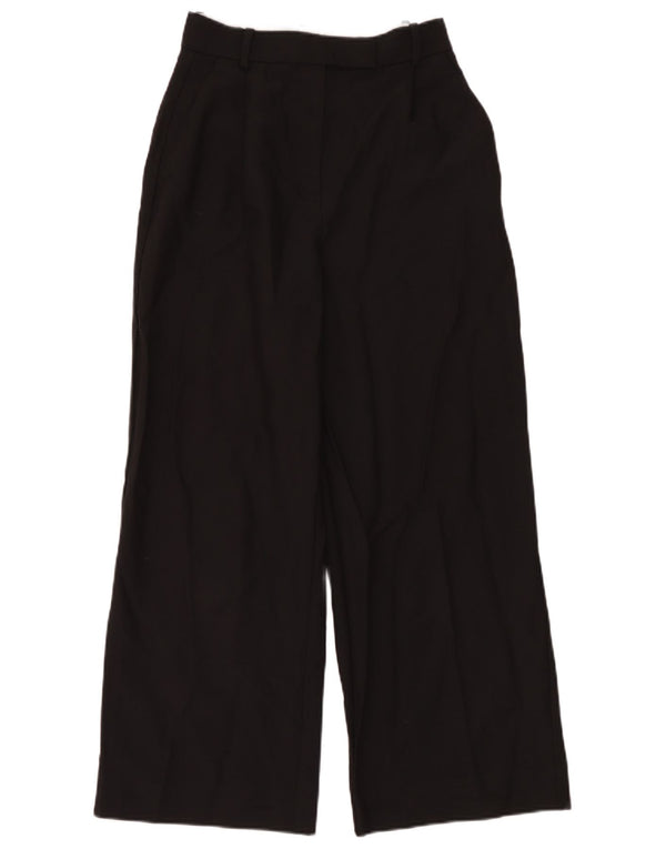 Pantaloni de costum pentru femei Zara cu picioare largi Mici L26 L28 Poliester negru