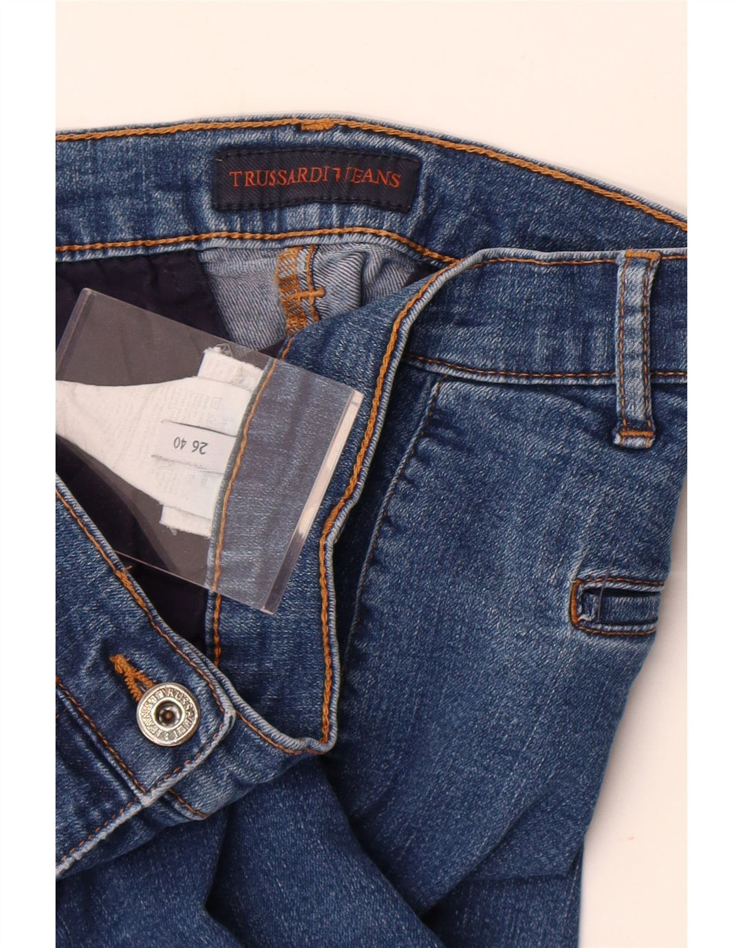 Trussardi Blugi skinny pentru femei IT 40 Small W26 L31 Poliester albastru