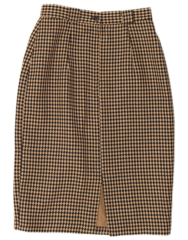 Fusta creion pentru femei Michael H UK 12 Medium W26 Bej Argyle/Lână diamant