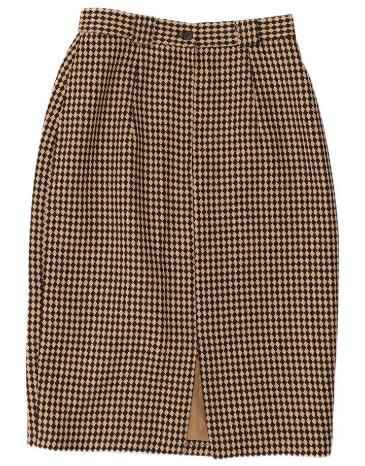 Fusta creion pentru femei Michael H UK 12 Medium W26 Bej Argyle/Lână diamant