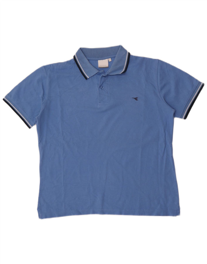 Tricou polo pentru bărbați Diadora, albastru mediu