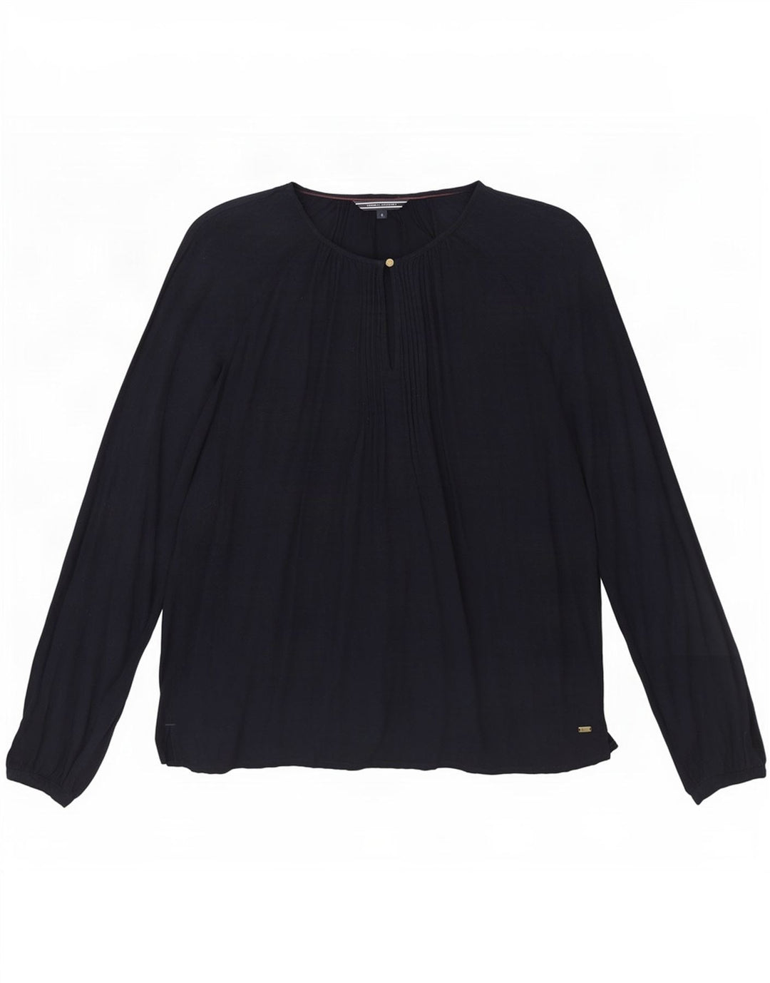 Top pentru femei Tommy Hilfiger cu mânecă lungă US 6 Medium Bleumarin Viscoză