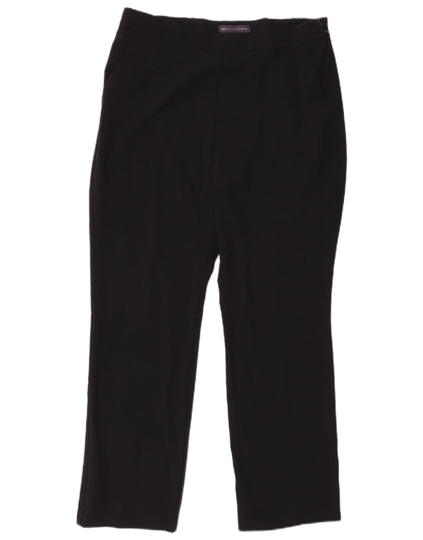 MARKS & SPENCER Pantaloni casual drepti pentru femei UK 14 Medium W32 L30 Negru