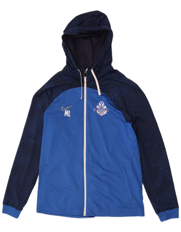 Nike pentru bărbați Bocas F.C. Pulover cu glugă cu fermoar grafic XL, albastru, bloc de culoare
