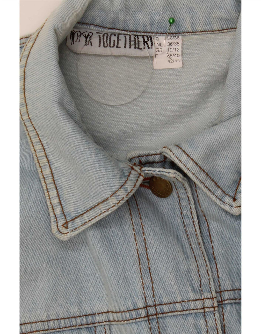 Together Womens Oversized Denim Jacket UK 10 Small Blue Bumbac Noutate