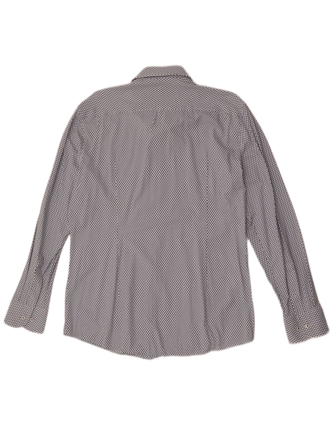 Cămașă pentru bărbați Hugo Boss Slim Fit Mărimea 41 16 Poliamidă geometrică albastră mare