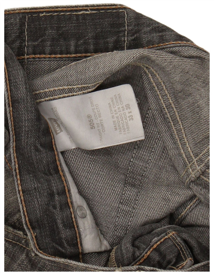 LEVI'S Blugi 505 drepti pentru bărbați W33 L30 bumbac gri
