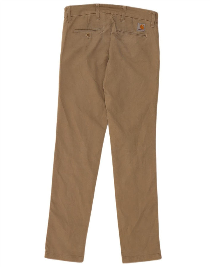 Pantaloni chino slim pentru bărbați CARHARTT L29 L32 bumbac bej