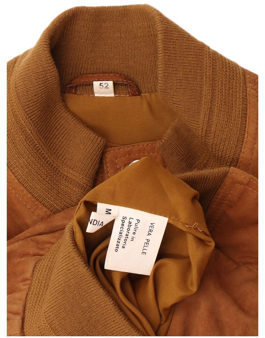 Jachetă Bomber Vintage pentru bărbați din piele intoarsa IT 52 XL din piele maro