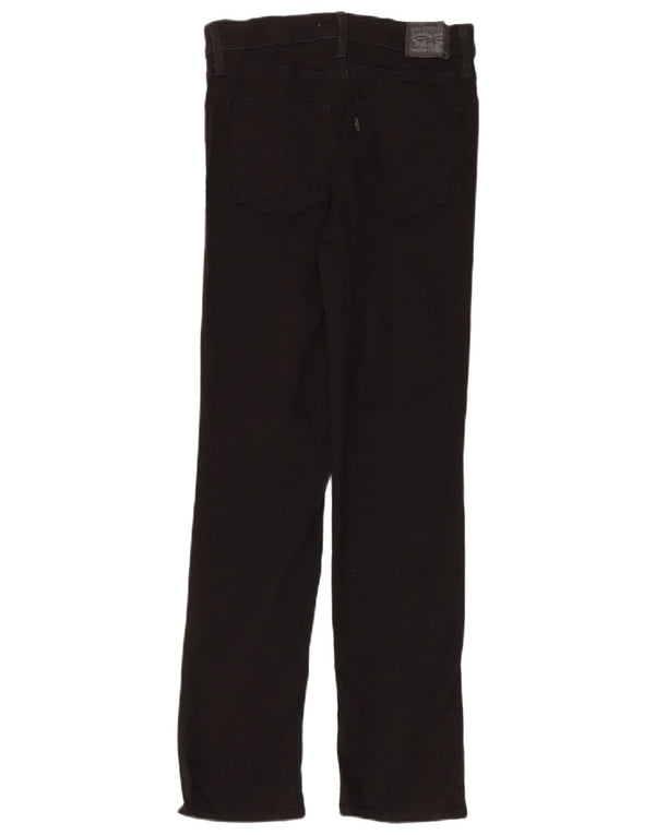 Blugi drepti cu talie mare Levi's 724 pentru femei L28 L30 bumbac negru