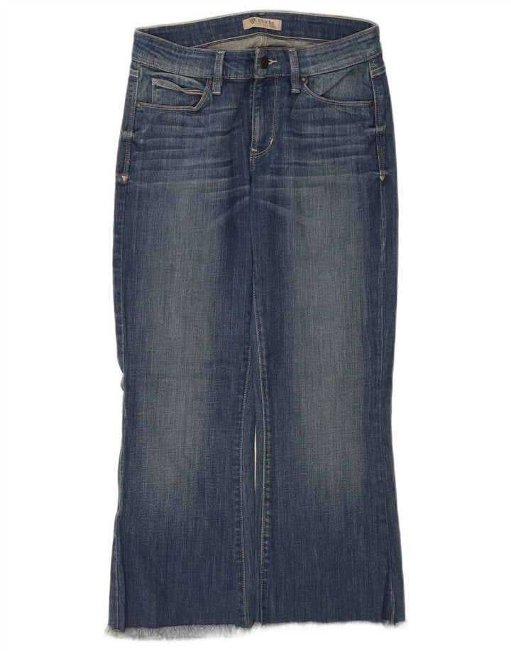 Blugi Guess de damă cropped W28 L24 bumbac albastru