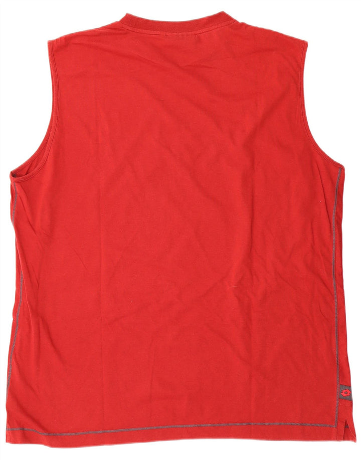Lotto Mens Vest Top 2XL Red Bumbac