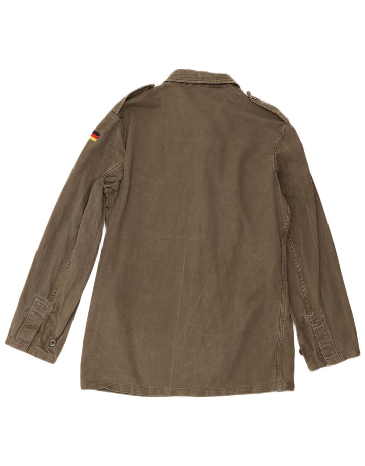 Jachetă militară din denim pentru bărbați vintage UK 38 Medium Khaki Army