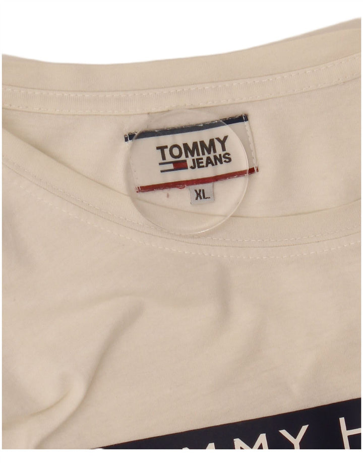 TOMMY HILFIGER Tricou cu grafic pentru femei Top UK 18 XL Alb