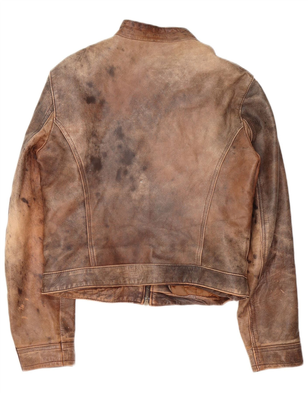 Jachetă vintage din piele pentru femei IT 48 XL maro
