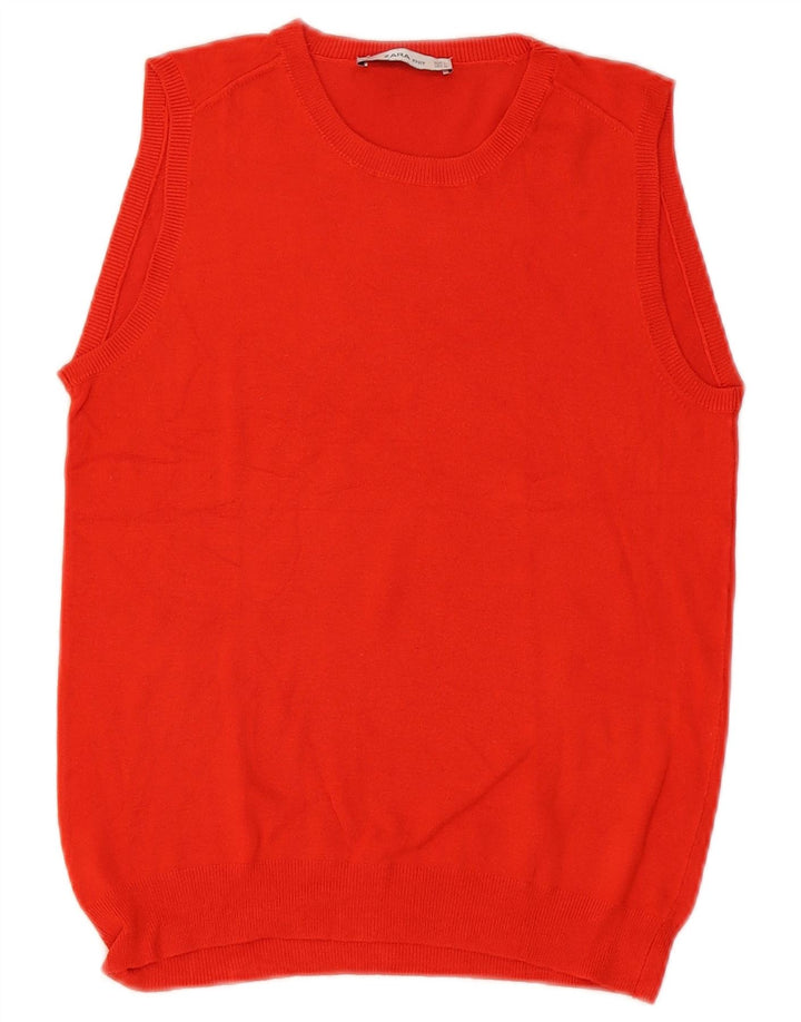 Vesta Zara Femei Tank Top UK 14 Large Red