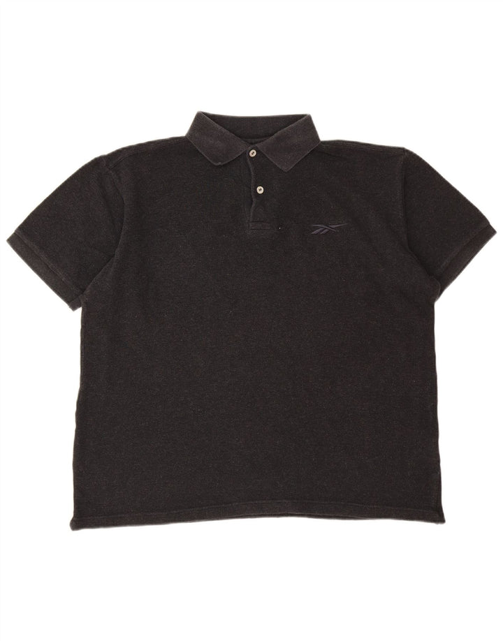 Tricou polo Reebok pentru bărbați, mare, gri, bumbac