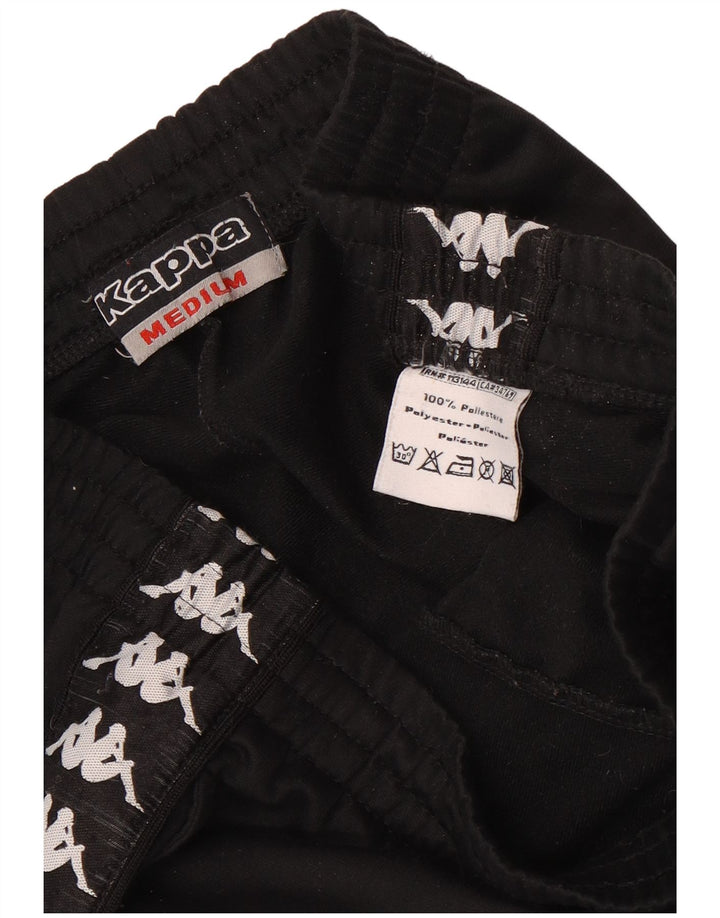 Pantaloni de trening cu grafică pentru bărbați Kappa, poliester mediu negru