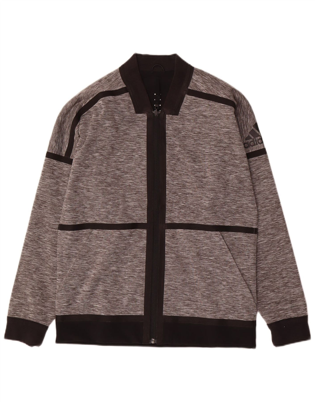 Jachetă de top pentru trening reversibilă Adidas pentru bărbați, gri mică, color block