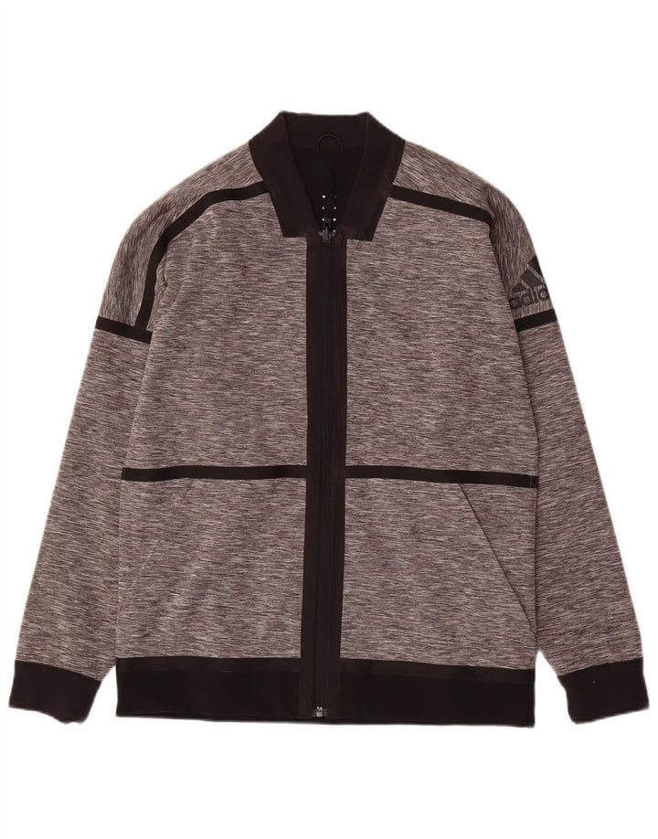 Jachetă de top pentru trening reversibilă Adidas pentru bărbați, gri mică, color block