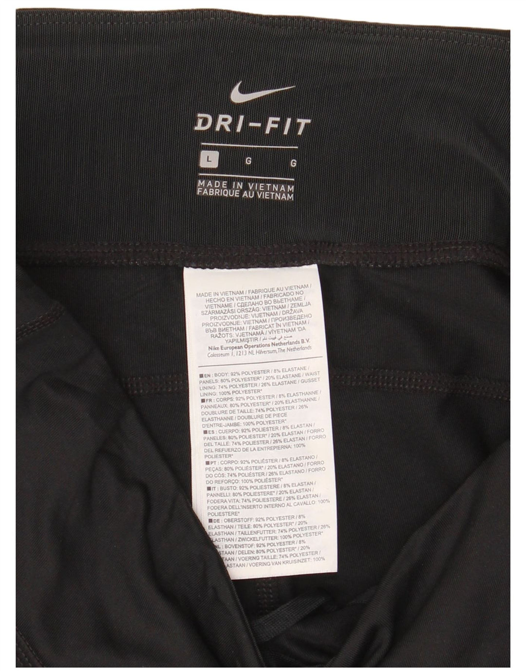 Leggings Nike Dri Fit pentru femei UK 14, mare, negru, poliester