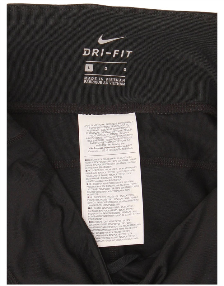 Leggings Nike Dri Fit pentru femei UK 14, mare, negru, poliester