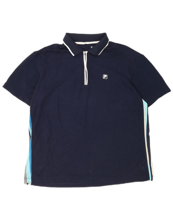 Cămașă polo Fila pentru bărbați, mare, bleumarin, bumbac