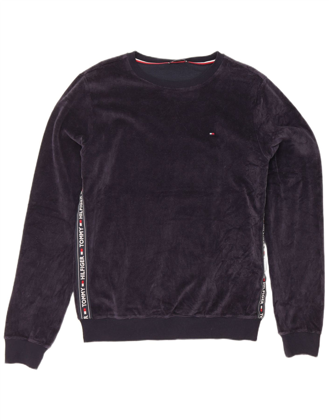 Hanorac pentru bărbați Tommy Hilfiger cu grafic din velur Pulover mediu bleumarin