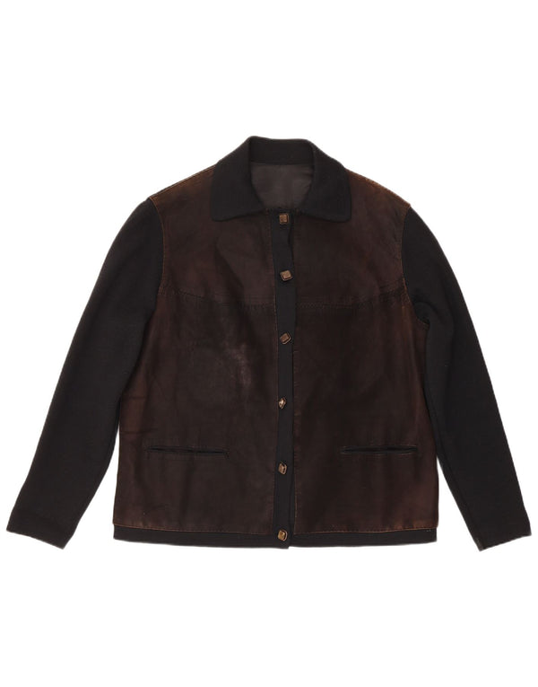 Jachetă Bomber Vintage Regular Fit pentru femei IT 48 Medium Brown Colorblock