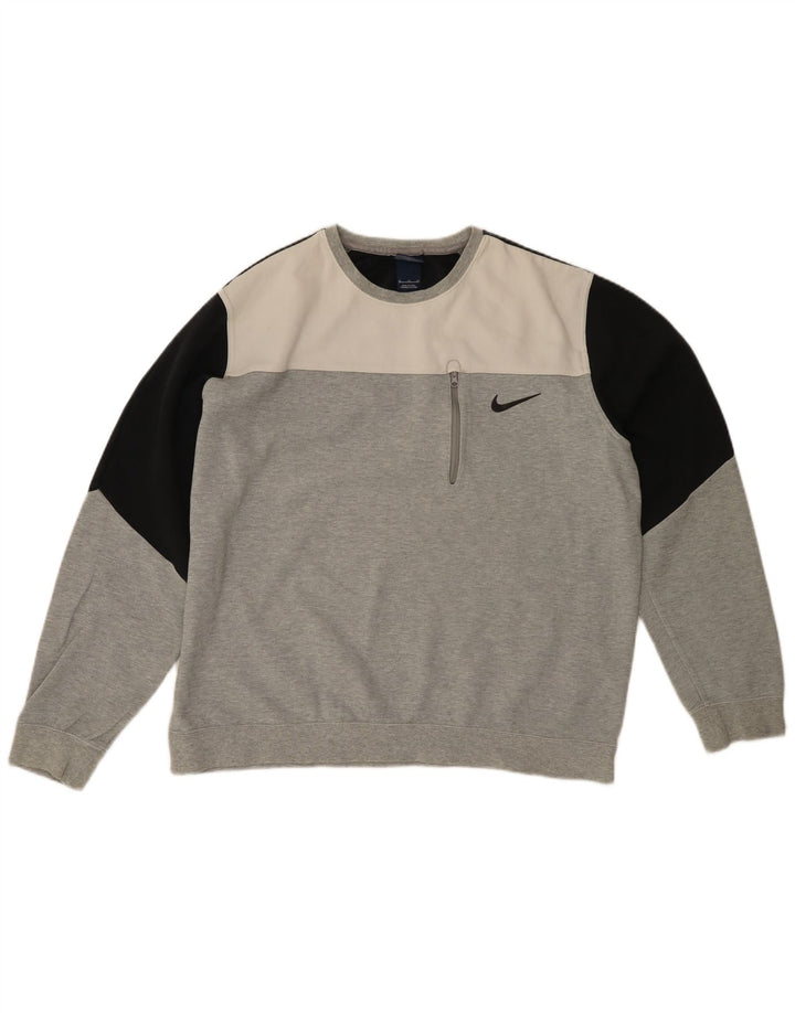 Pulover NIKE pentru bărbați, XL, gri, bumbac color bloc