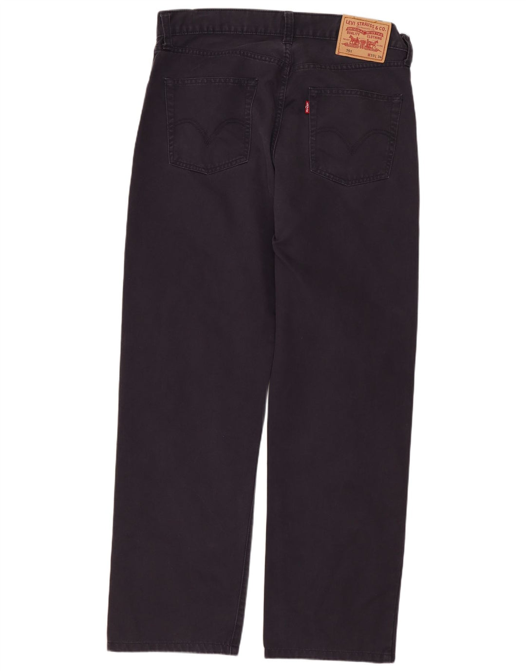 Blugi drepti pentru bărbați Levi's 751 W33 L29 Bumbac bleumarin