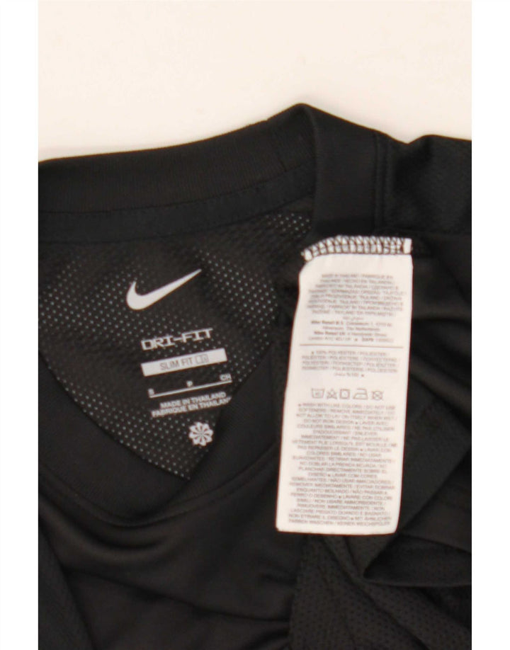 Tricou subțire Nike Dri Fit pentru bărbați Top mic poliester negru