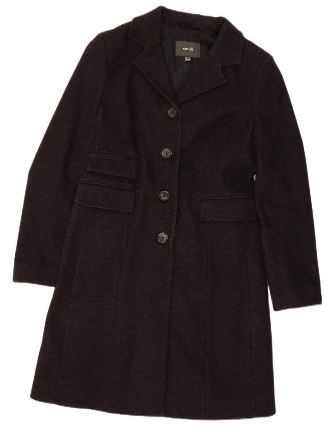 MEXX Womens Overcoat UK 16 Large  Grey Wool