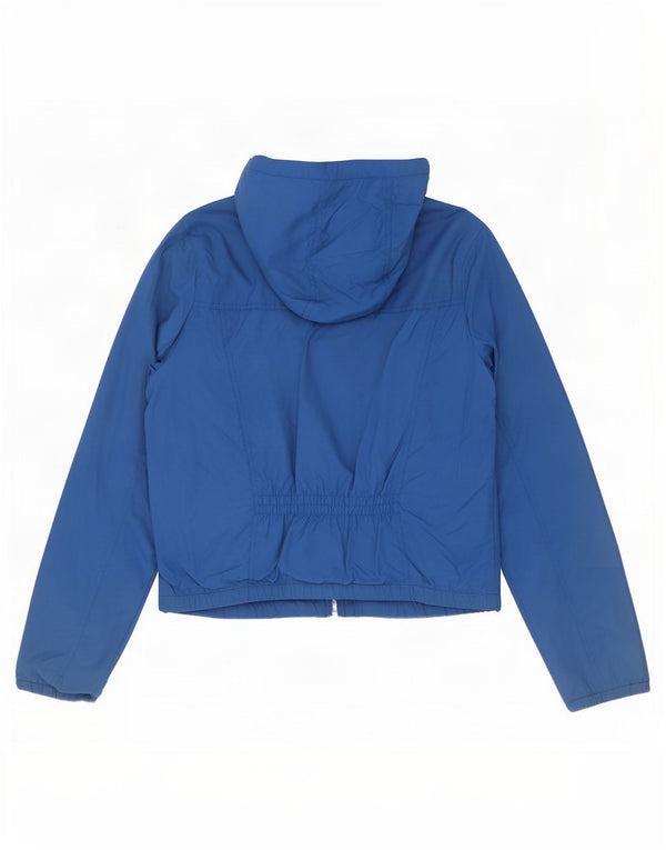 Hollister Womens Hooded Tracksuit Top Jacket UK 14 Medium Blue Polyester