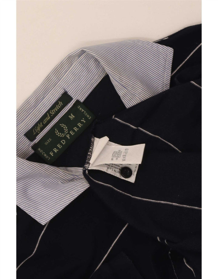 Cămașă polo Fred Perry pentru bărbați, bumbac cu dungi albastru bleumarin mediu