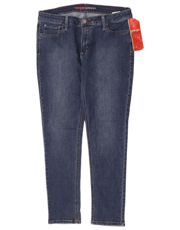 Blugi skinny pentru femei Wrangler US 12 Large W34 L28 Blue Bumbac