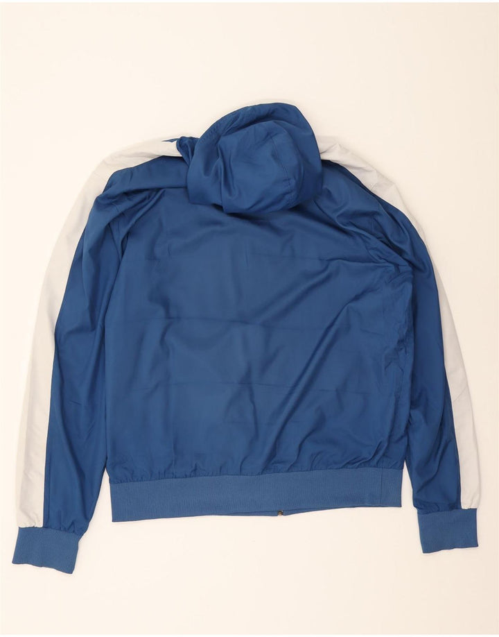 PUMA Mens Hooded Tracksuit Top Jacket Large Blue Colourblock Polyester Vintage Puma and Second-Hand Puma from Messina Hembry 