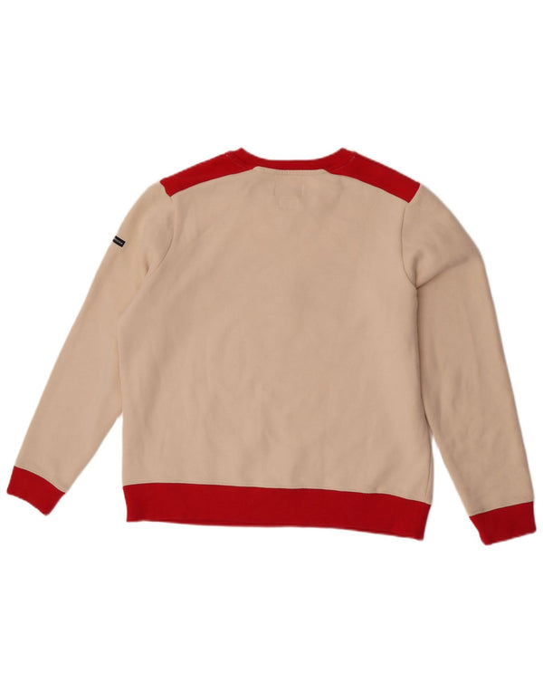 Pulover Superdry pentru damă UK 12 Medium Off White Colorblock