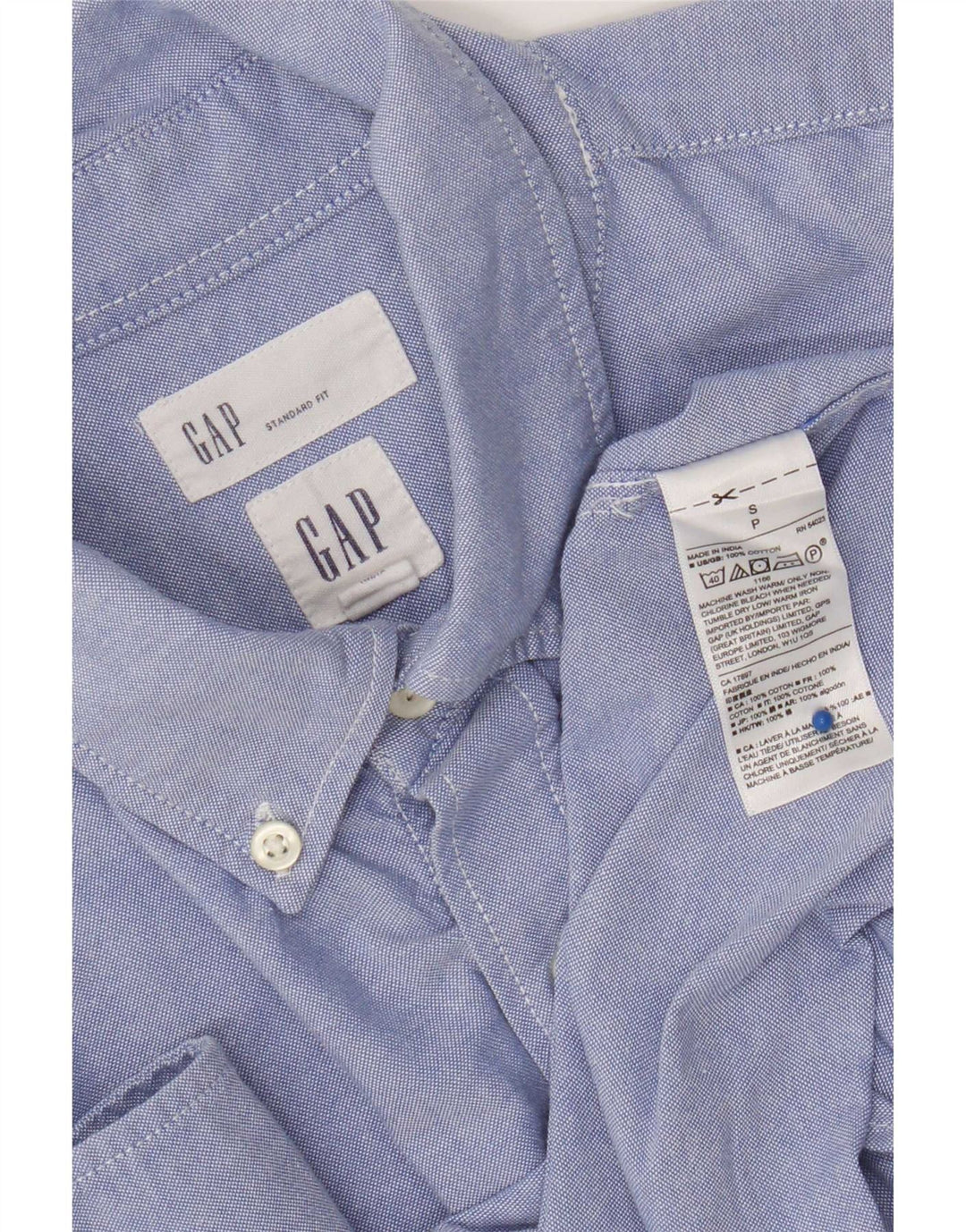 Cămașă pentru bărbați Gap Standard Fit Bumbac albastru mic