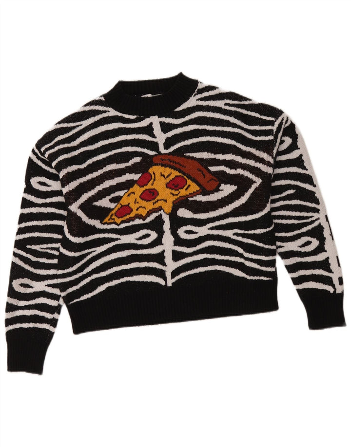 Pulover oversized cu gât țestoasă pentru femei Zara UK 10 Mic Negru