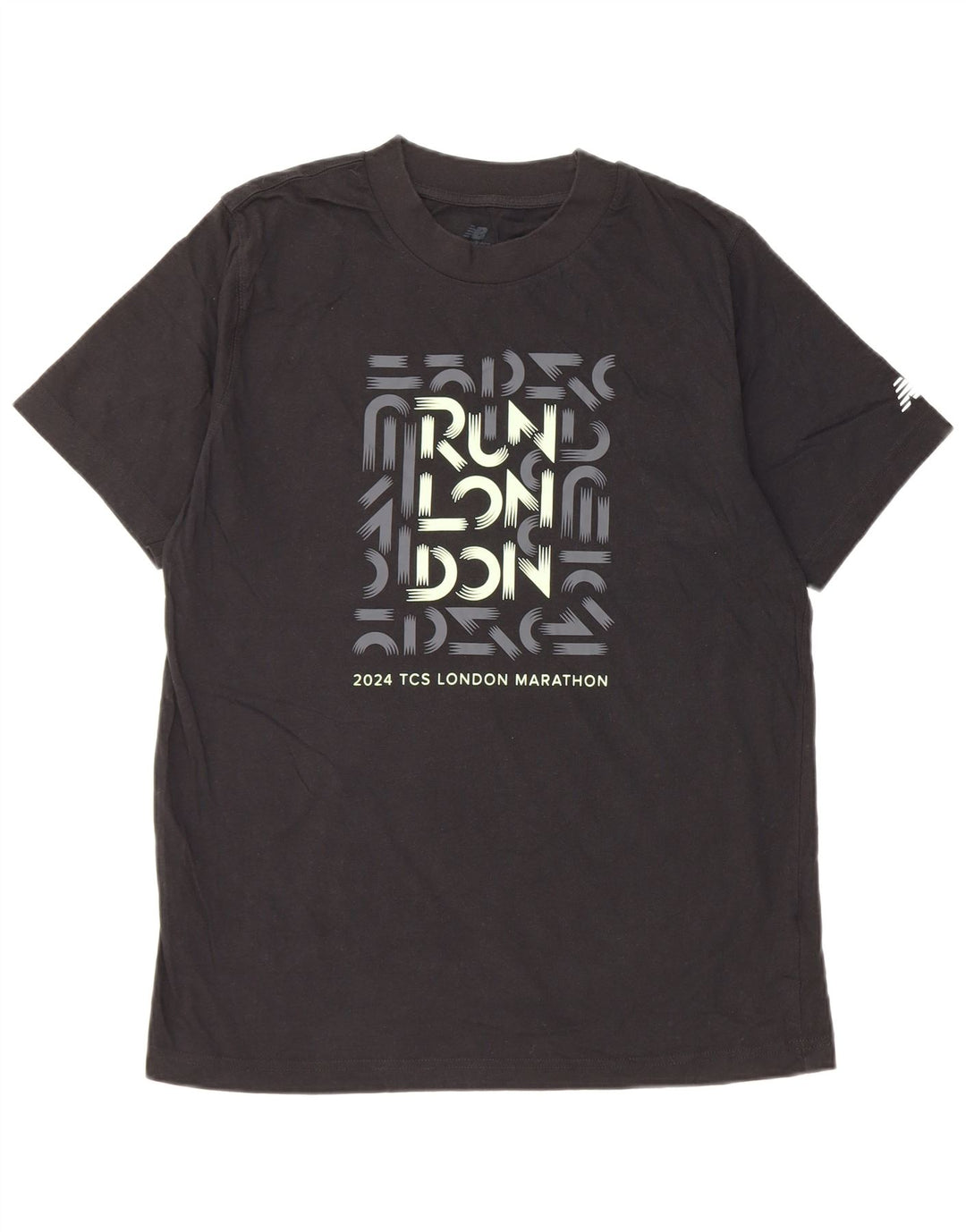 Tricou grafic pentru bărbați New Balance Top mediu din bumbac negru