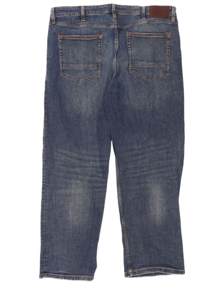 Blugi largi pentru bărbați Marks & Spencer W38 L31 bumbac bleumarin