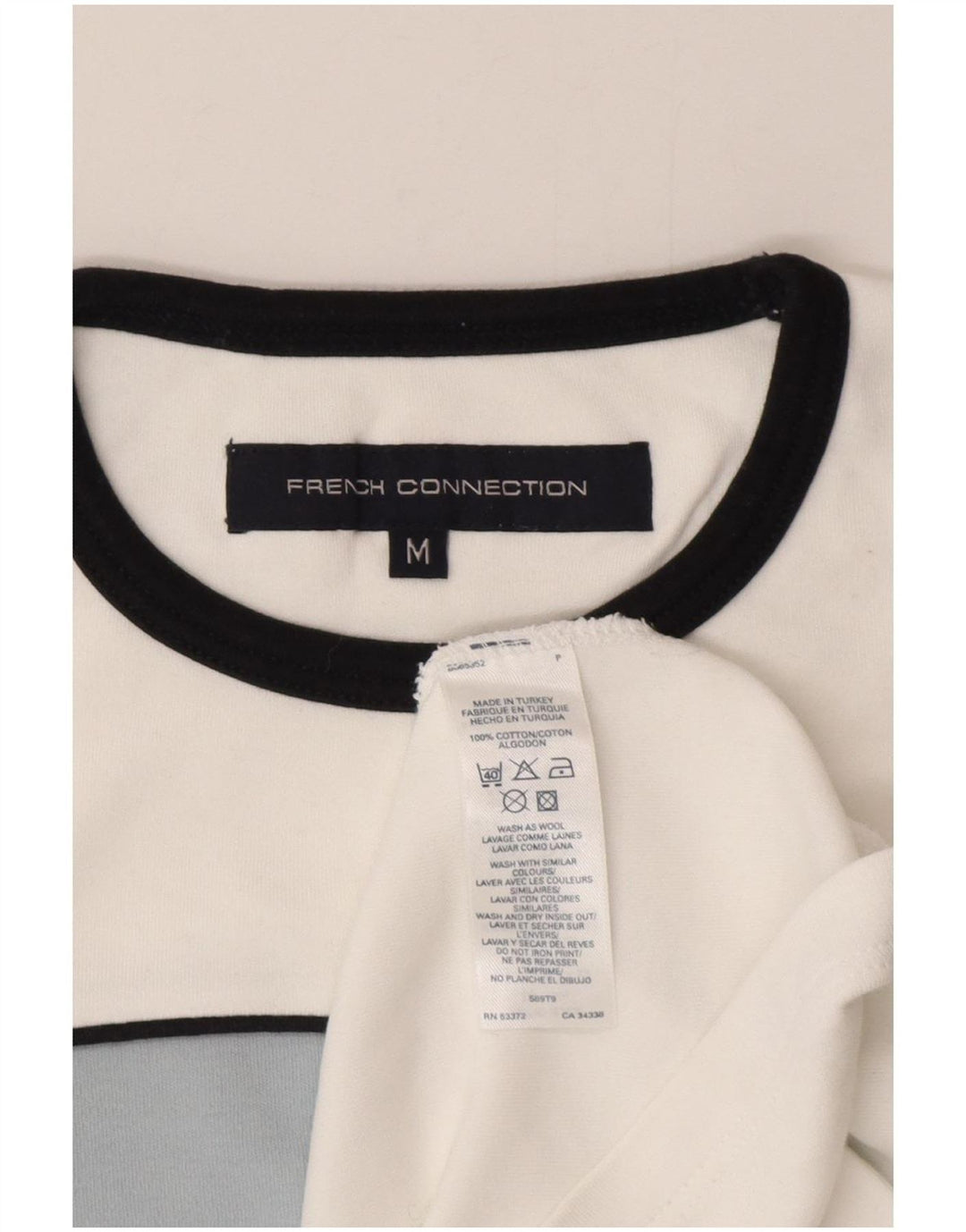 Tricou pentru bărbați French Connection Top mediu alb din bumbac color bloc