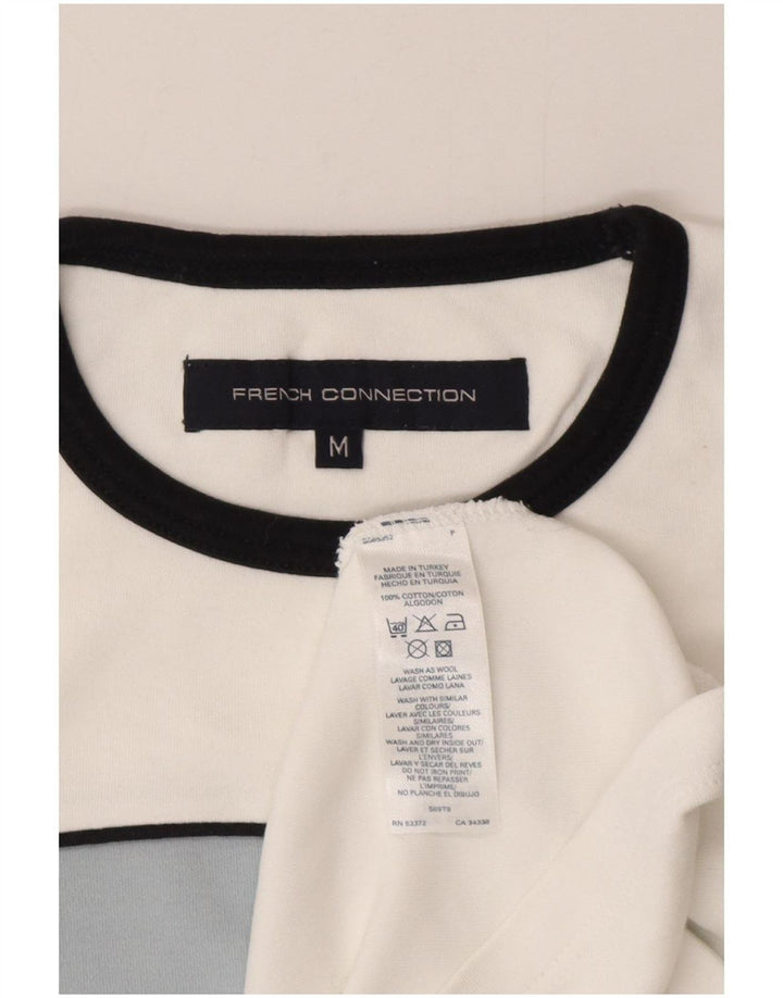 Tricou pentru bărbați French Connection Top mediu alb din bumbac color bloc
