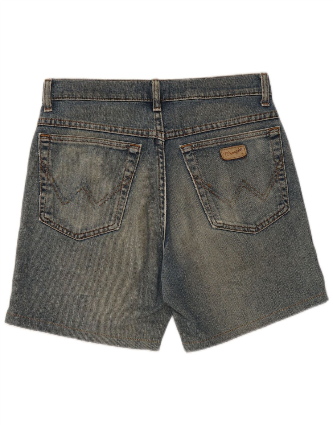 Pantaloni scurți din denim Wrangler pentru femei W31, bumbac albastru mediu