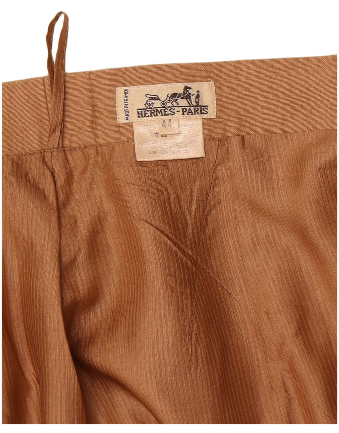 Fusta Dreaptă Femei HERMES IT 44 Medium W30 Bej In