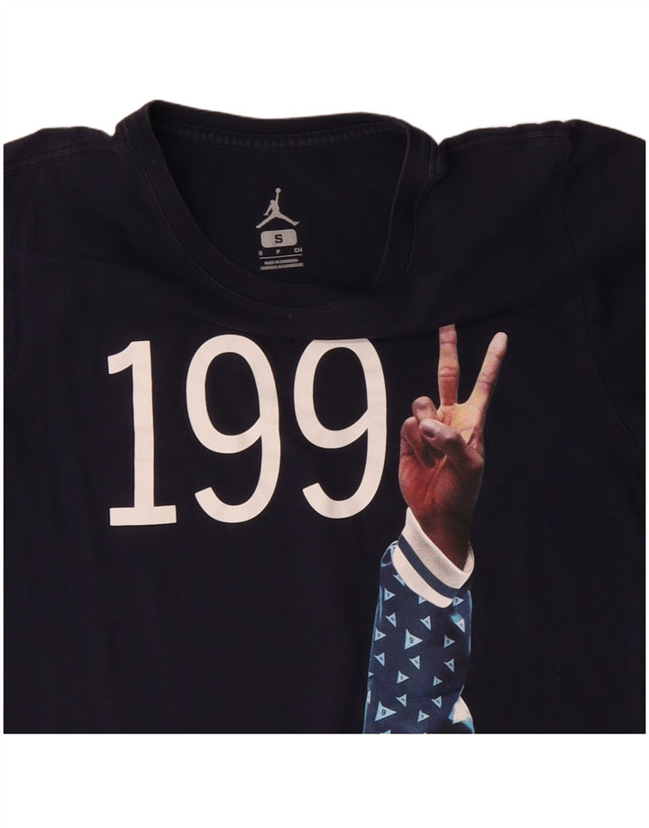 Tricou grafic pentru bărbați JORDAN Top mic din bumbac bleumarin