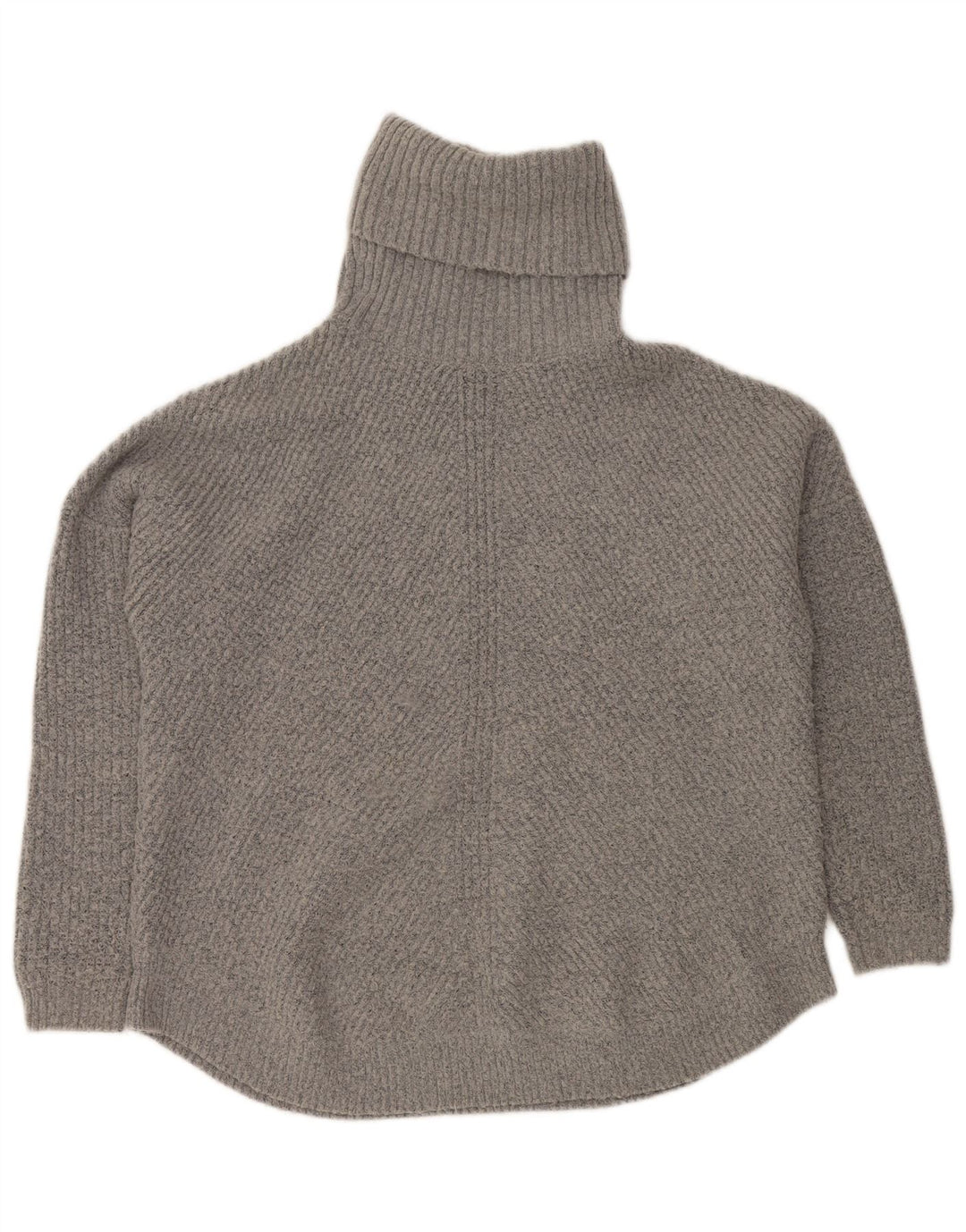 VINTAGE Pulover supradimensionat pentru femei cu gât rulat, UK 16, mare, gri